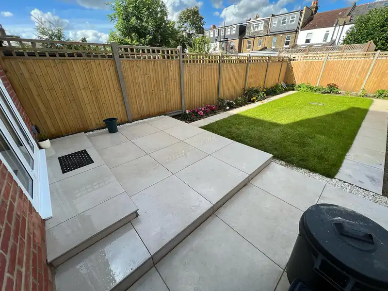 Panel fencing run installed by TBL Fencing